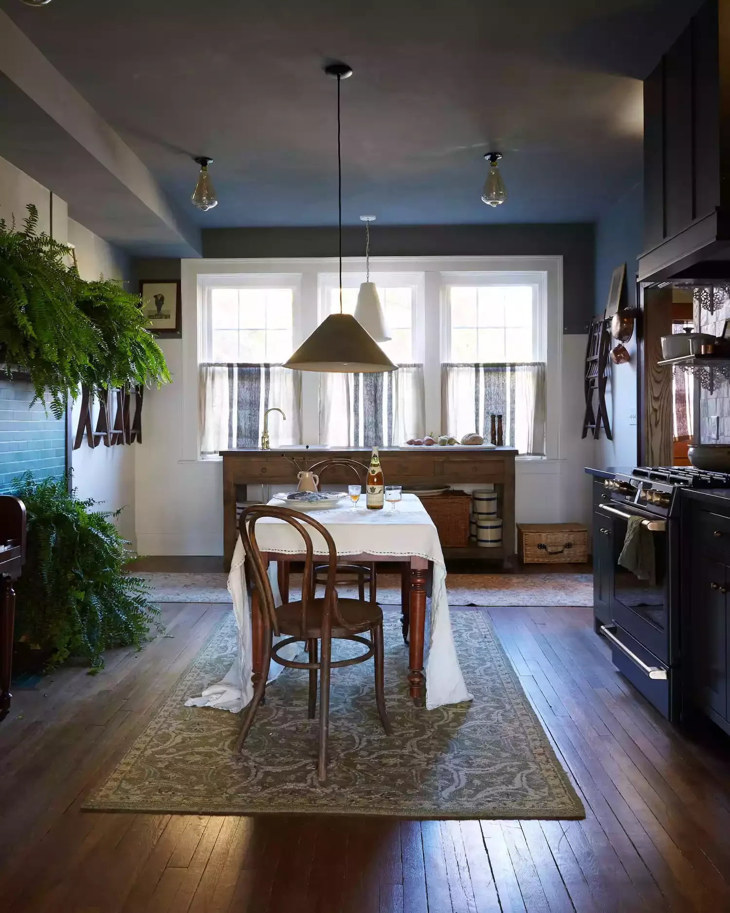 21 Moody Kitchen Designs That Will Transform Your Space Dark Painted Ceiling