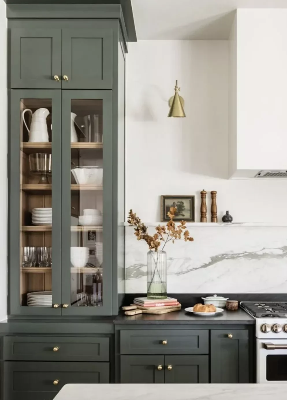 12 Stunning Green Kitchen Paint Ideas That Will Transform Your Space 12 Dark Sage Green