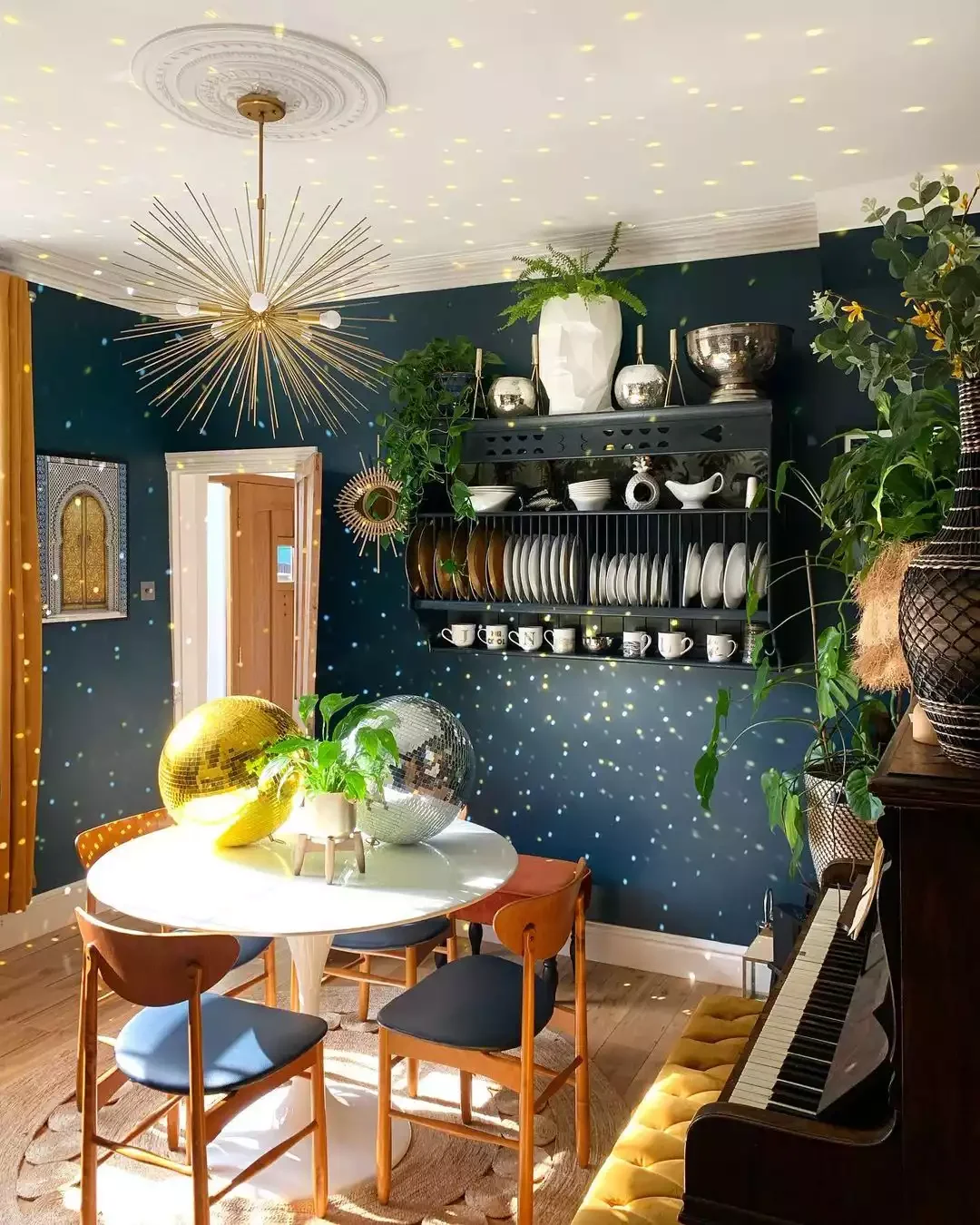 40 Stunning Blue Dining Room Ideas That Will Transform Your Space 37 Dazzling Disco