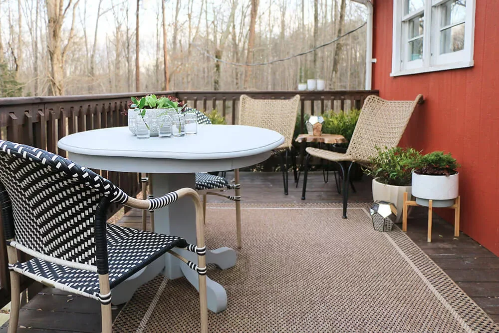 22 Creative Small Deck Ideas to Transform Your Outdoor Space This Summer 9 Deck With Outdoor Rug