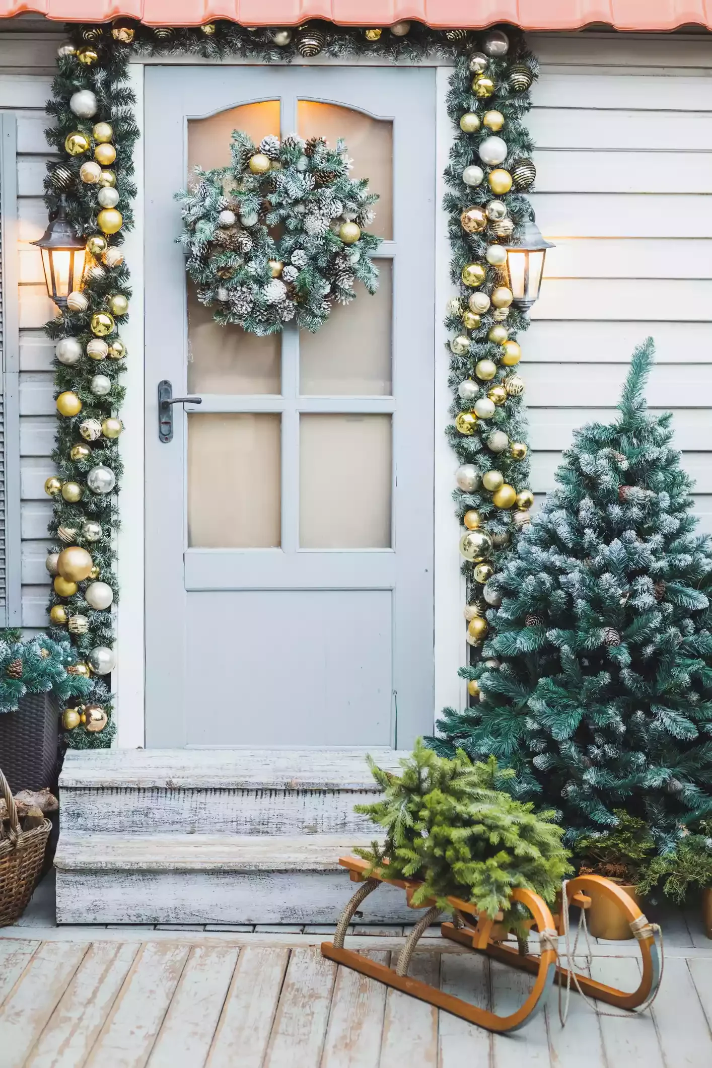 57 Stunning Outdoor Christmas Decorating Ideas That Will Transform Your Home's Holiday Curb Appeal 43 Decorate With Ball Ornaments