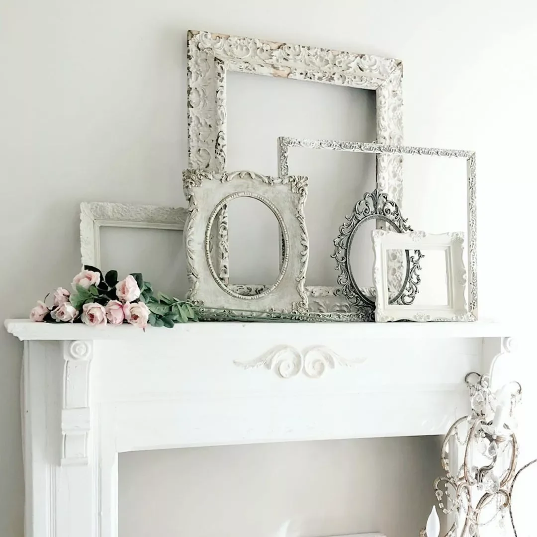 51 Creative Fireplace Mantel Decorating Ideas That Will Transform Your Living Space 11 Decorate With Empty Frames