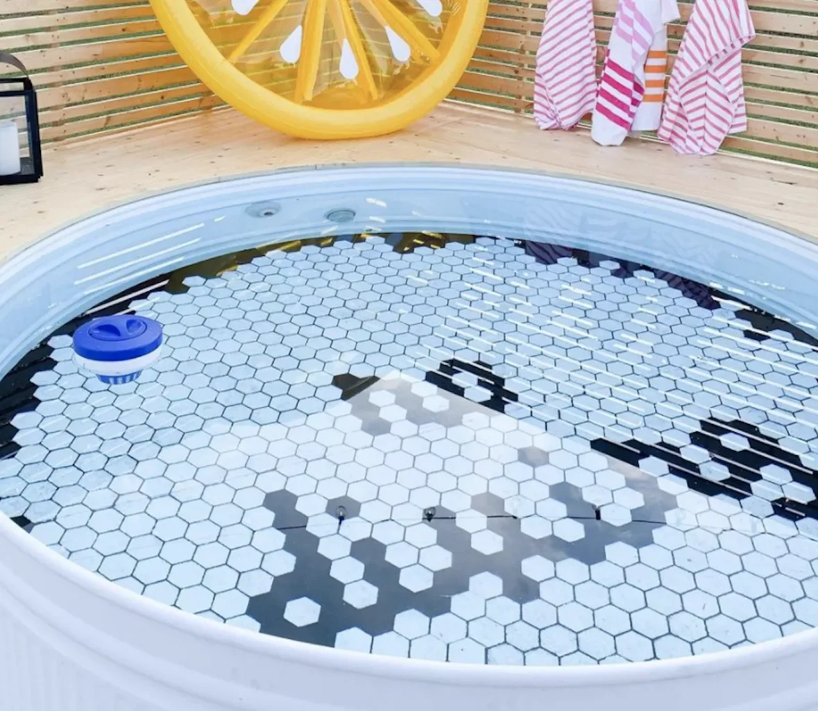 33 Creative Stock Tank Pool Ideas to Transform Your Backyard 4 Decorate the Bottom