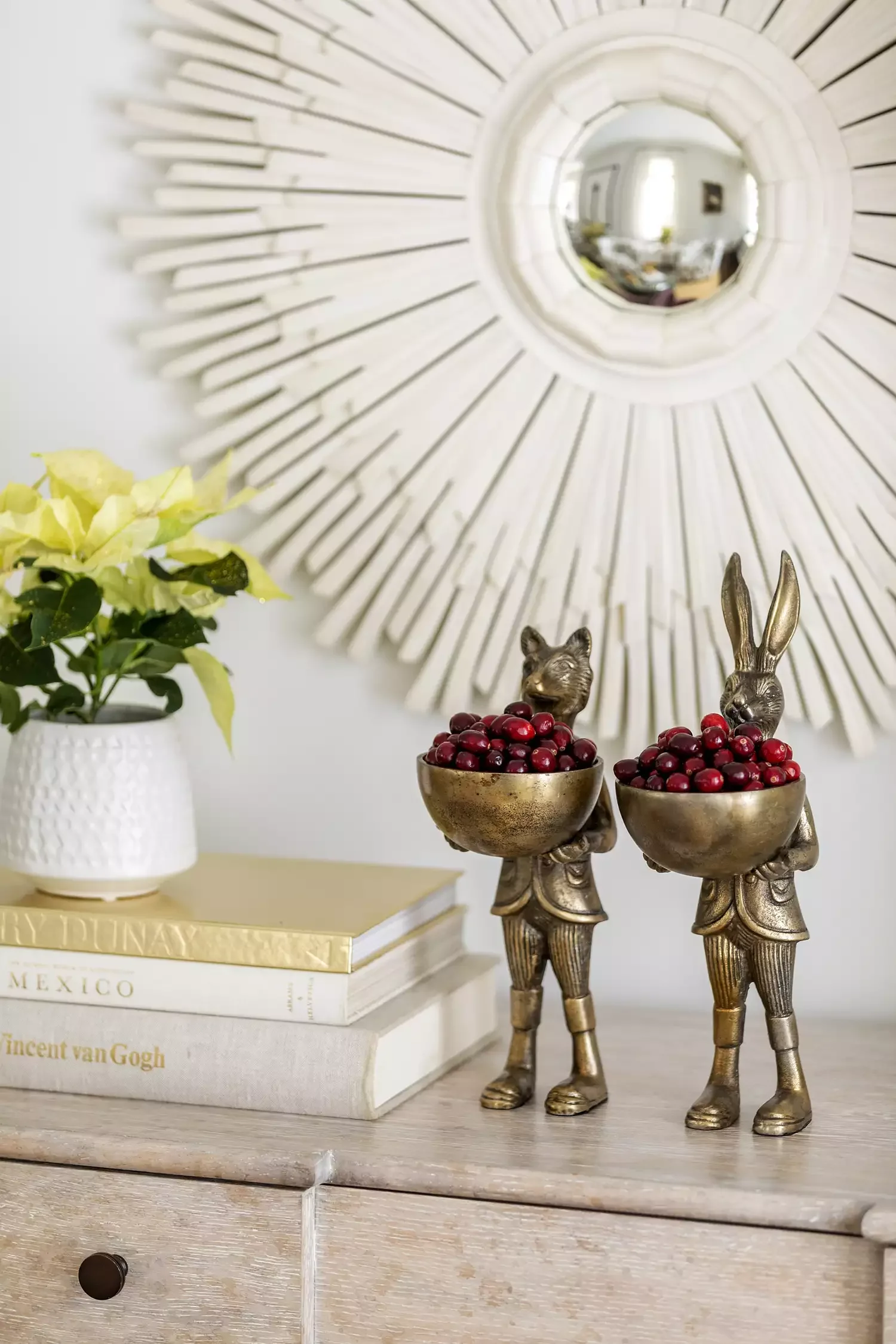 50 Christmas Decorating Ideas That Create a Designer Wonderland Decorate the Console Table