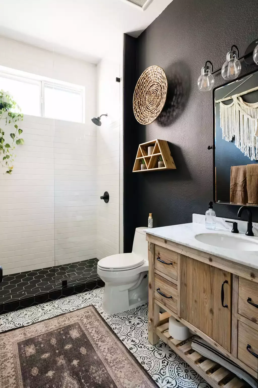 30 Professional Designer Paint Colors That Transform Any Bathroom 9 Deep Charcoal