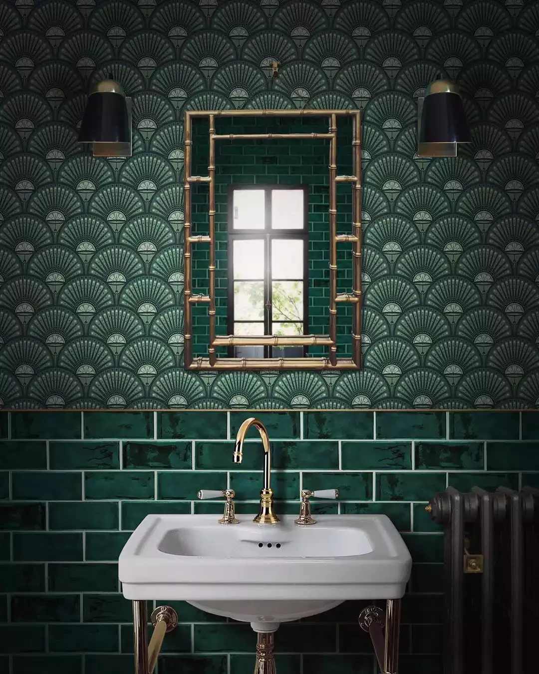 30 Stunning Green Bathroom Ideas That Bring Natural Tranquility to Your Space 4 Deep Green and Dramatic