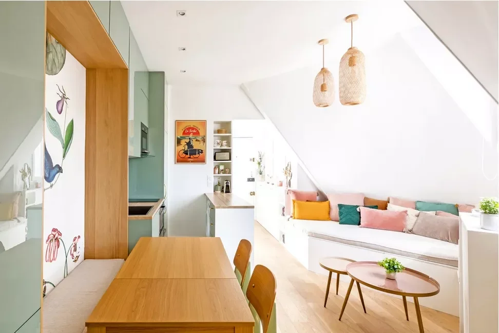 30 Beautiful Ways to Transform Your Apartment Into a Cozy Haven 30 Define Space Using Color