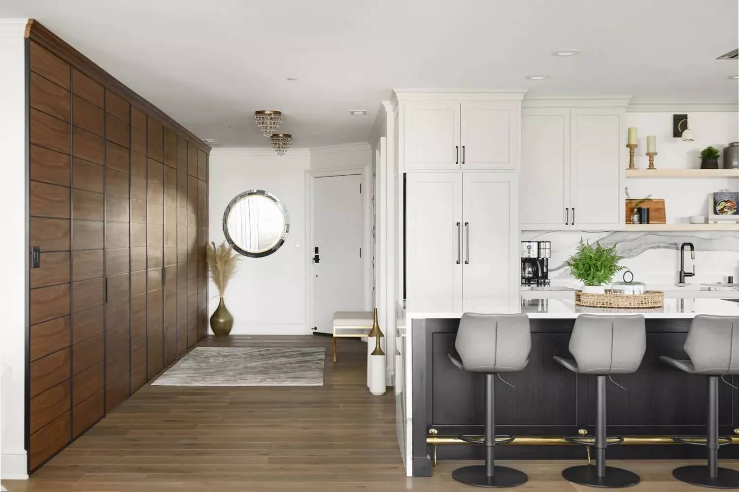 35 Brilliant Open Floor Plan Design Ideas That Create Amazing Flow 14 Define the Entryway