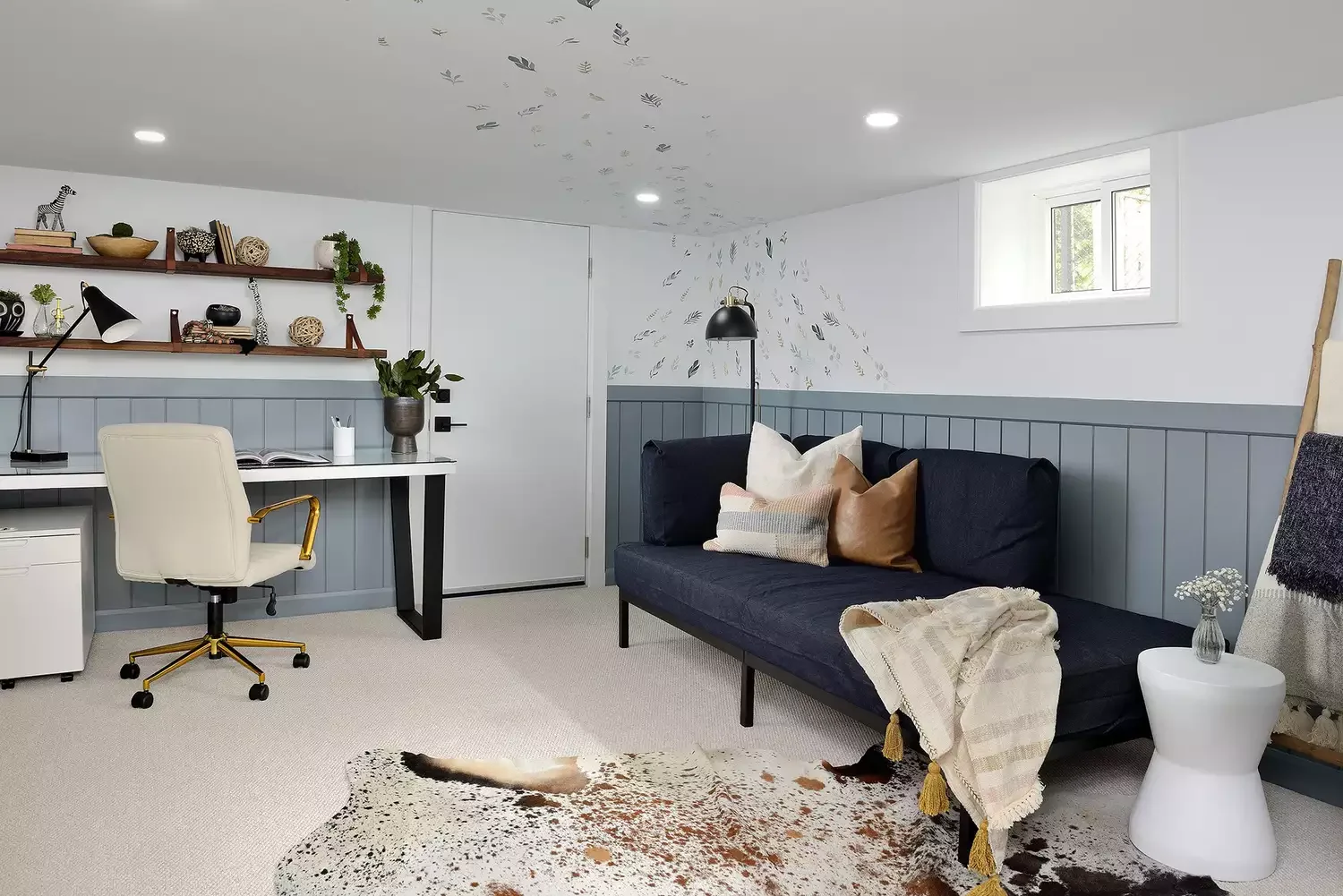 76 Brilliant Finished Basement Design Ideas That Actually Work Design a Bright and Airy Home Office