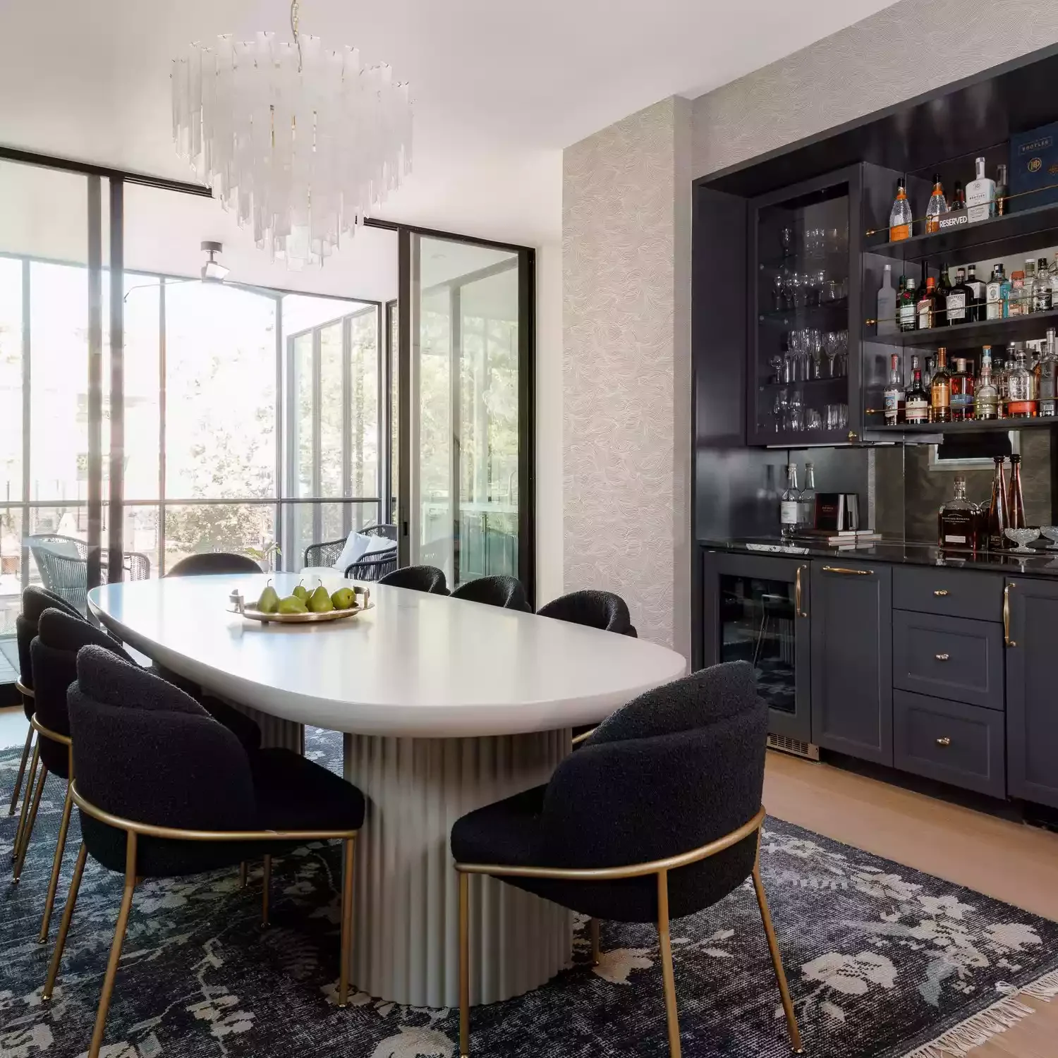 12 Smart Designer Strategies to Make Your Dining Room Look Spacious and Bright Dining Room Feature Wall