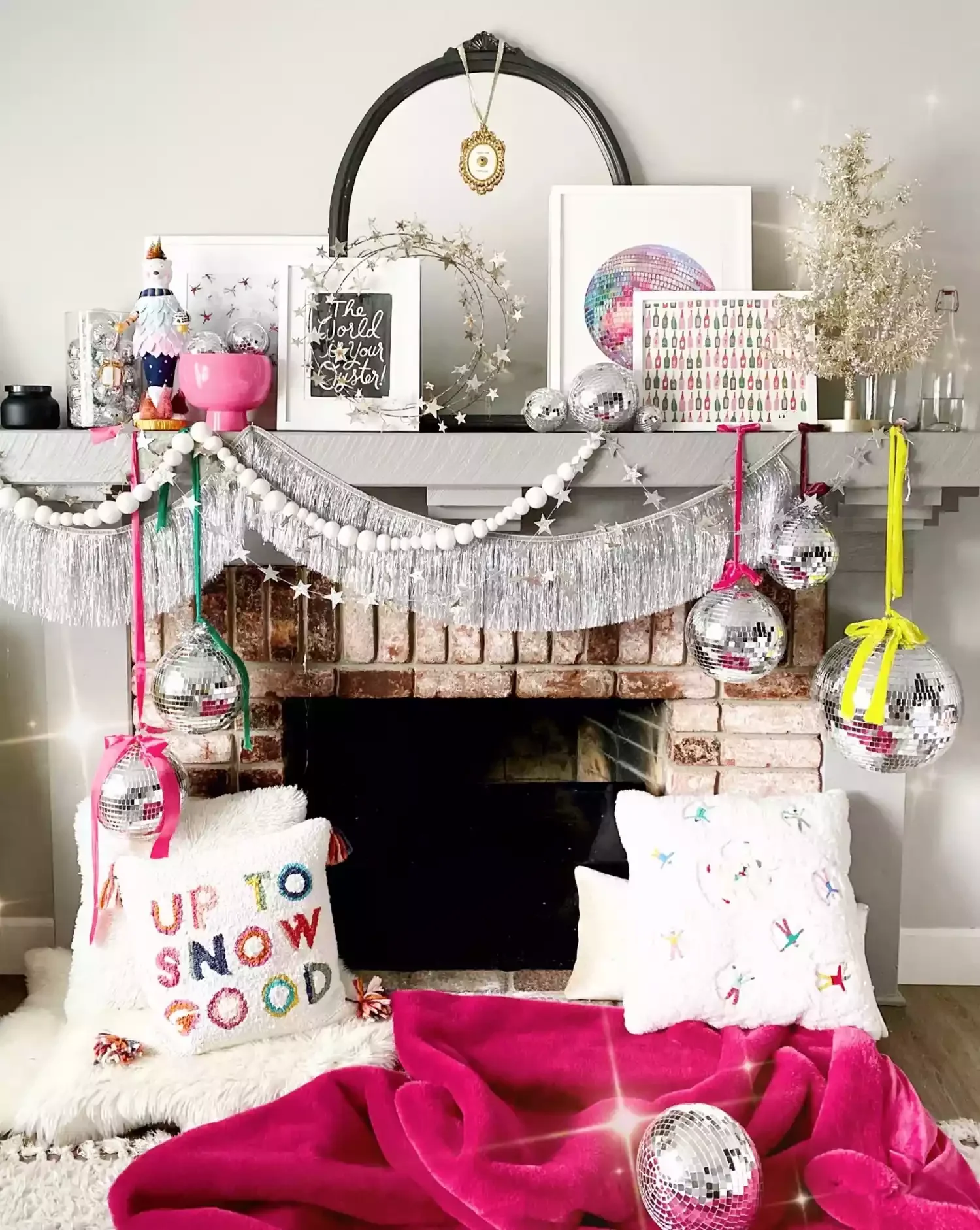 33 Creative New Year's Eve Home Party Ideas to Transform Your Space 10 Disco Ball Mantel
