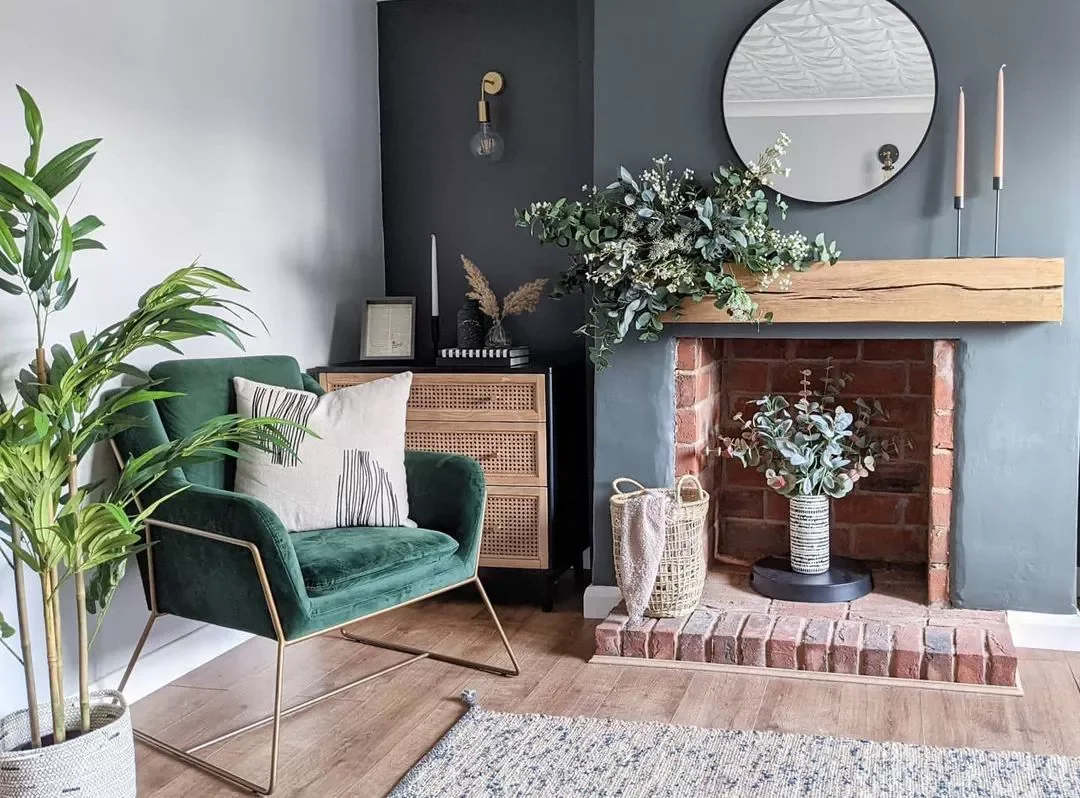 25 Creative Faux Fireplace Ideas to Transform Any Room 16 Display Dried Flowers
