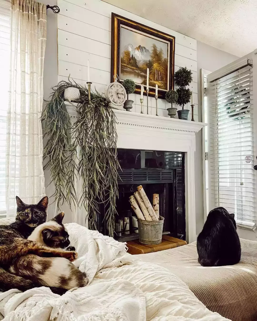 51 Creative Fireplace Mantel Decorating Ideas That Will Transform Your Living Space 9 Display Dried Greens