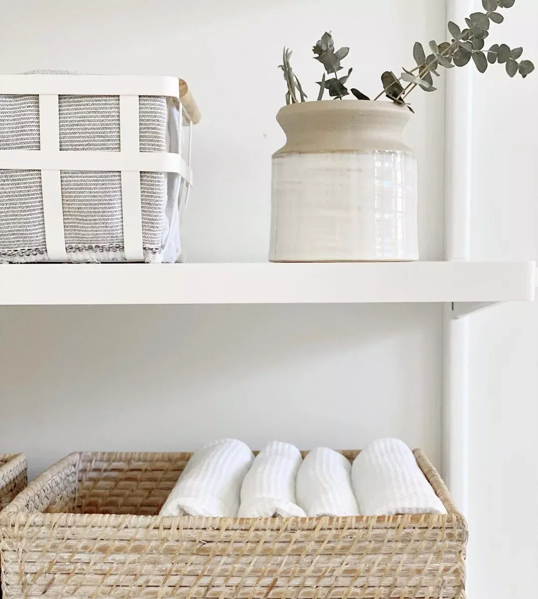32 Clever and Stylish Ways to Store Your Towels Display Hand Towels on a Shelf
