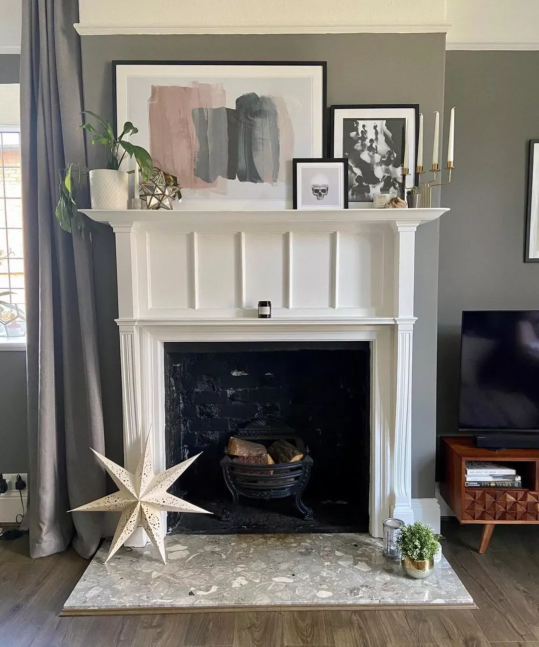 51 Creative Fireplace Mantel Decorating Ideas That Will Transform Your Living Space 22 Display Some Artsy Accents