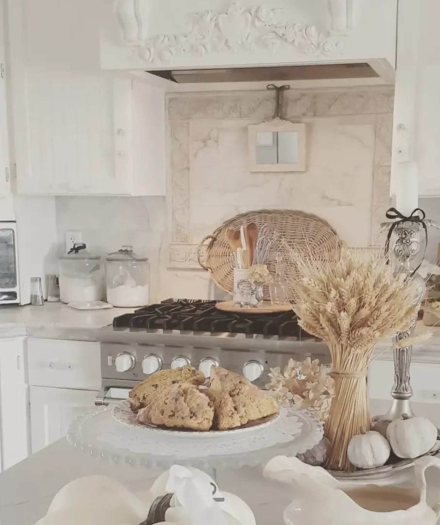 30 Charming Cottagecore Kitchen Design Ideas to Transform Your Space 6 Display a Cake Stand