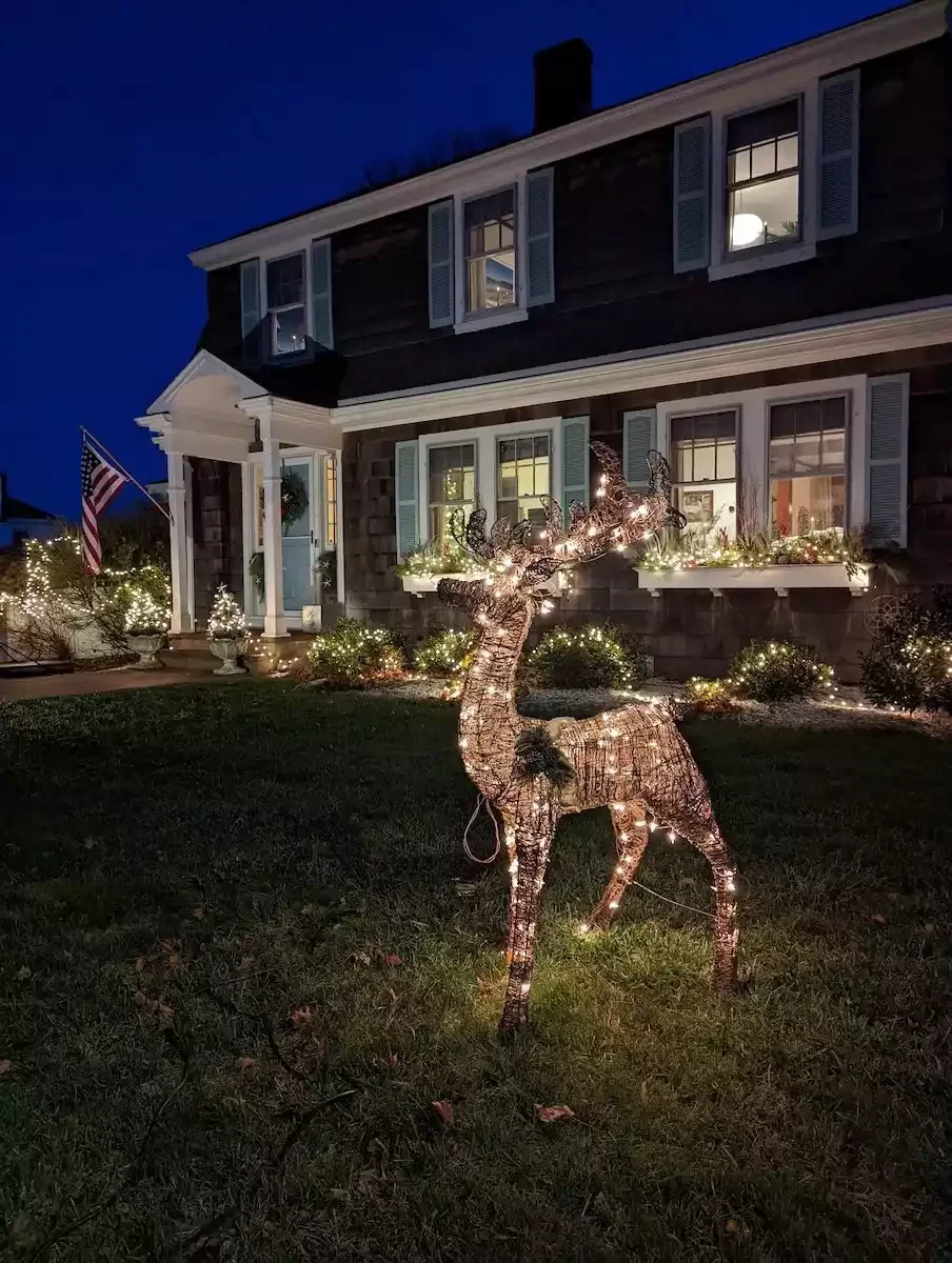 57 Stunning Outdoor Christmas Decorating Ideas That Will Transform Your Home's Holiday Curb Appeal 55 Display a Lawn Ornament