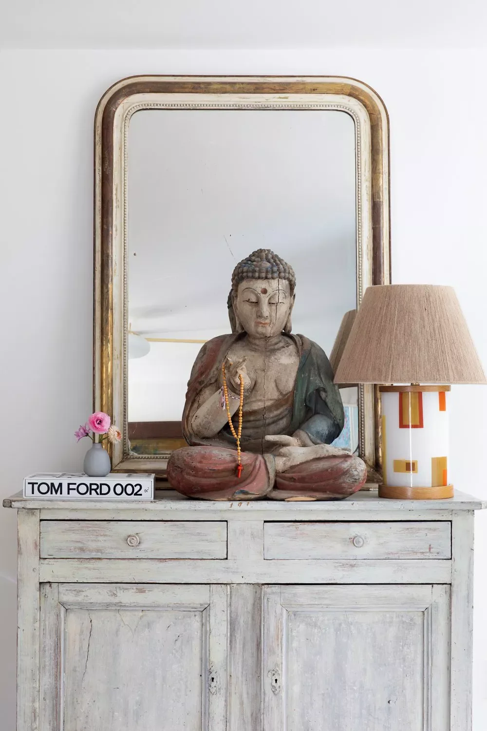 36 Beautiful Dresser Styling Ideas That Will Transform Your Bedroom 14 Display a Statue or a Sculpture