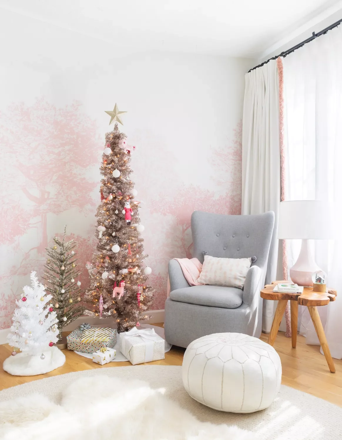 32 Christmas Bedroom Decor Ideas That Make Mornings Magical Display a Trio of Trees