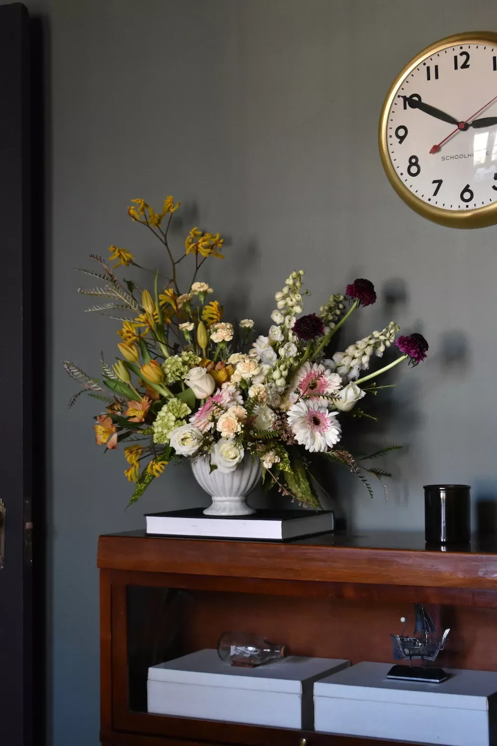 45 Creative Home Office Decorating Ideas That Transform Your Workspace Display a Wall Clock