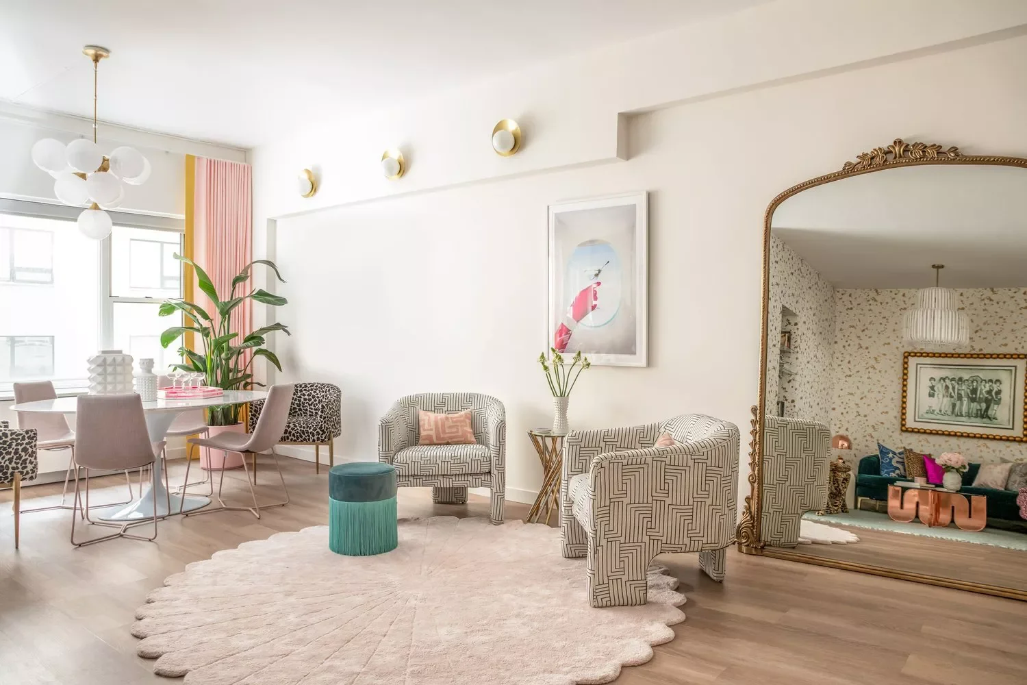20 Brilliant Ways to Fit a Dining Table in Your Small Living Room 17 Divide and Conquer