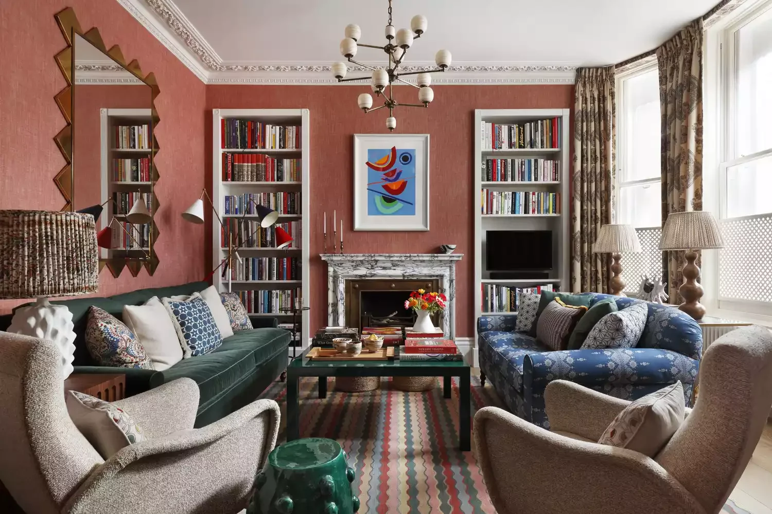 34 Classic Living Room Ideas That Never Go Out of Style Don't Shy Away from Color