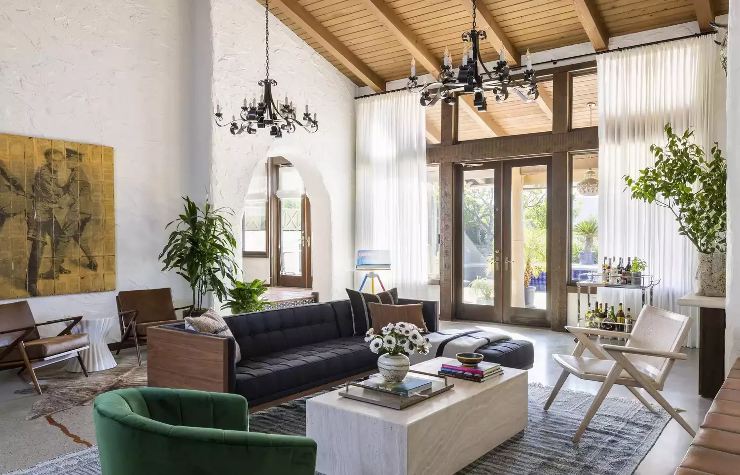 57 Beautiful Window Treatment Ideas That Transform Any Room on Any Budget 27 Double Height Curtains