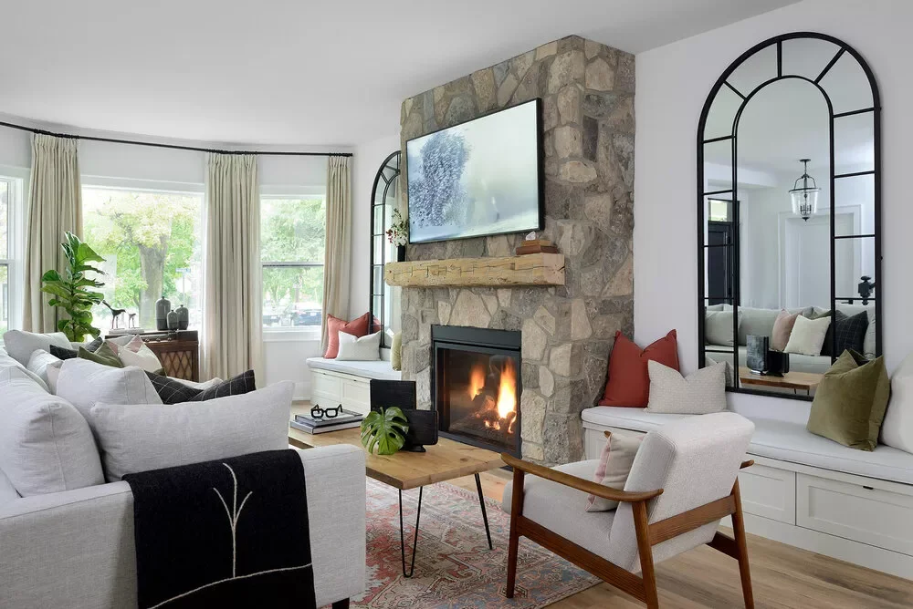 22 Creative Bay Window Dressing Ideas That Will Transform Your Space 13 Double Panel Curtains