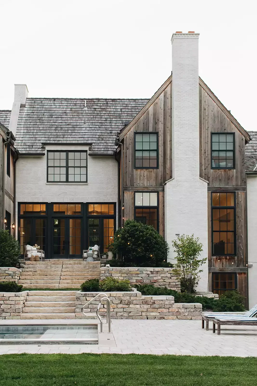 37 Stunning Retaining Wall Ideas to Transform Your Sloped Backyard Double Stone Staircase
