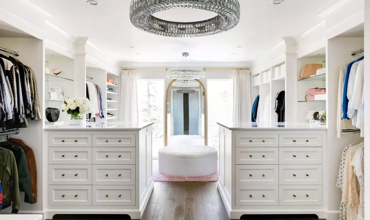 15 Brilliant Closet Lighting Solutions to Transform Your Wardrobe Space Double Up on Chandeliers
