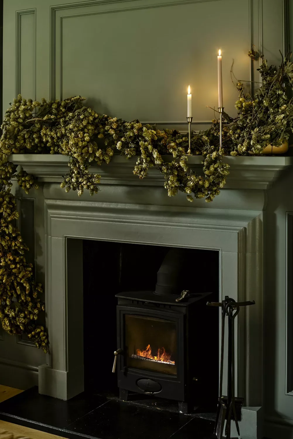 115 Stunning Christmas Decorating Ideas to Transform Your Home This Holiday Season Drape a Dried Hops Garland