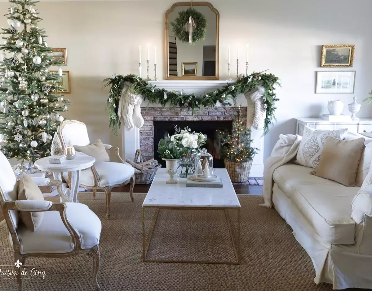 56 Magical Christmas Mantel Decorating Ideas to Transform Your Holiday Home 21 Drape a Mantel Garland