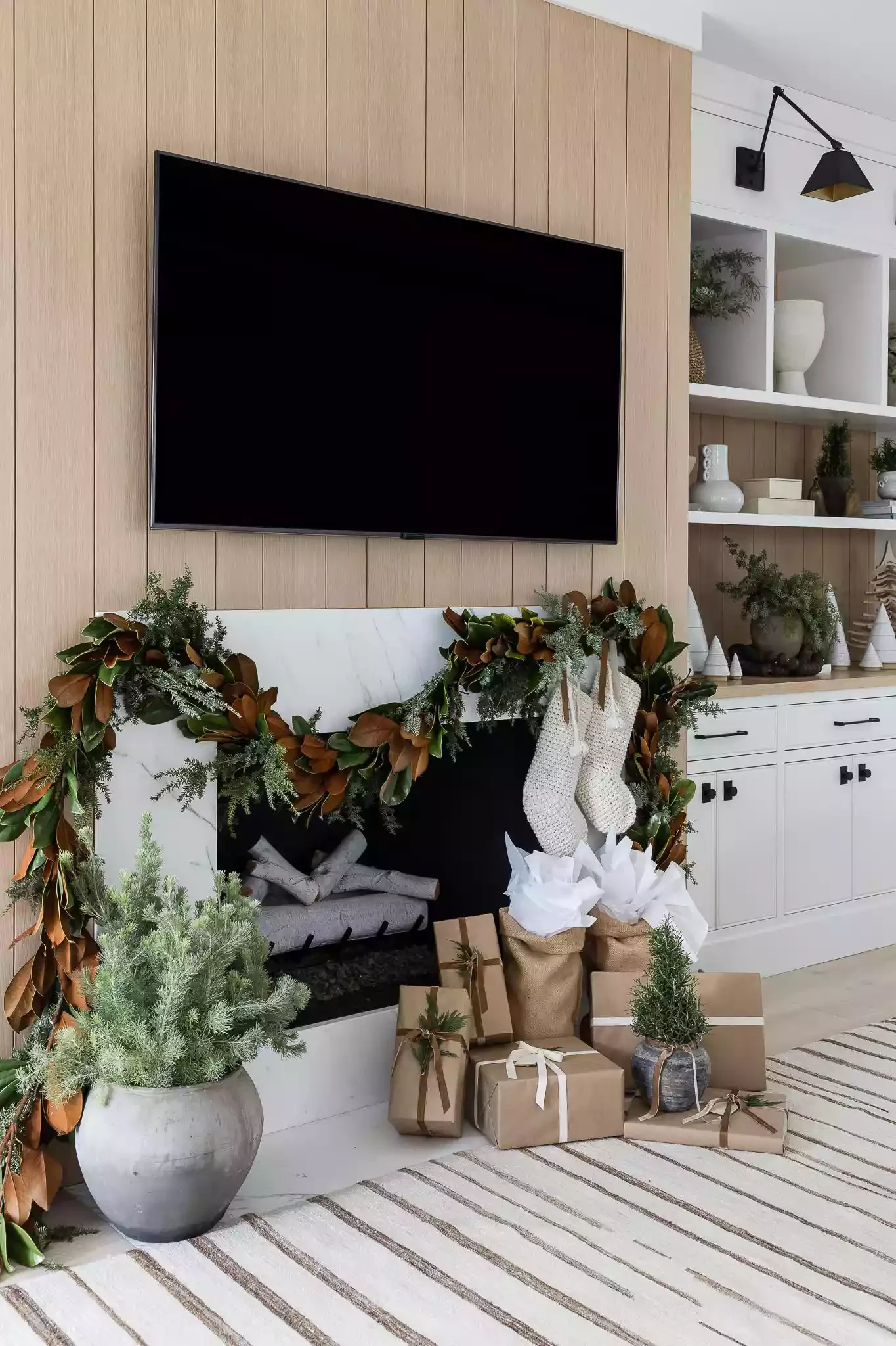 115 Stunning Christmas Decorating Ideas to Transform Your Home This Holiday Season Drape an Oversized Garland