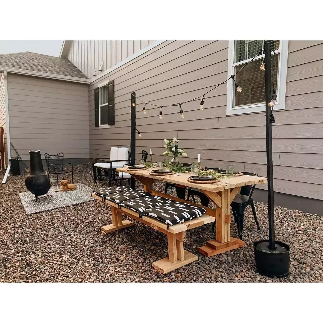 43 Budget-Friendly Backyard Makeover Ideas That Look Expensive 17 Dress Up a Basic Table