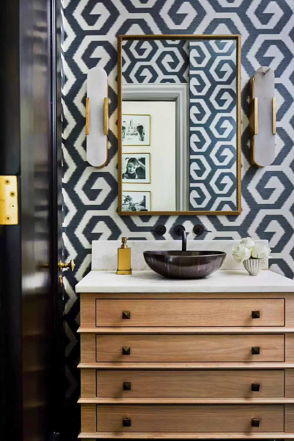 43 Stunning Powder Room Design Ideas to Transform Your Half Bath 38 Dynamize the Walls