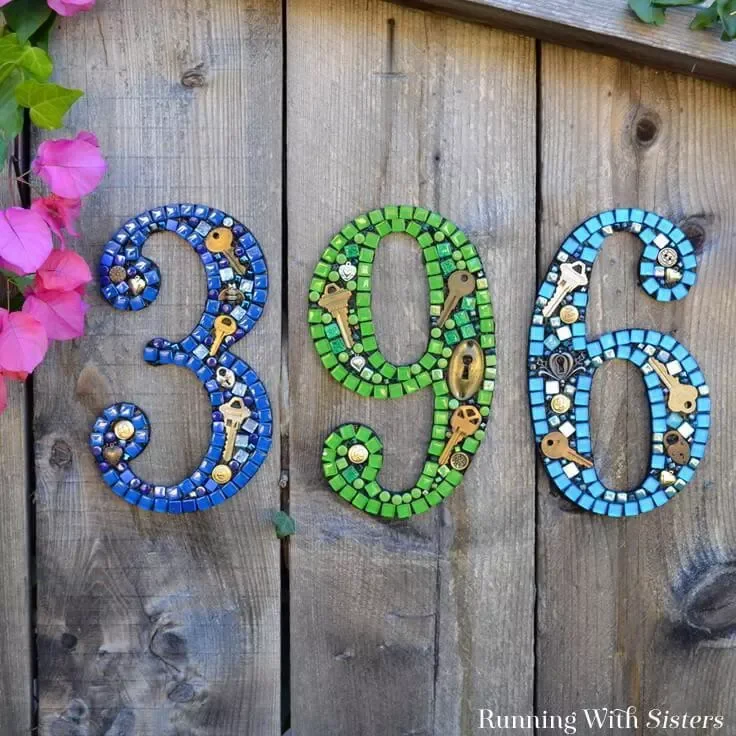 22 Creative DIY Mosaic Projects to Transform Your Home 14 Easy Mosaic House Numbers
