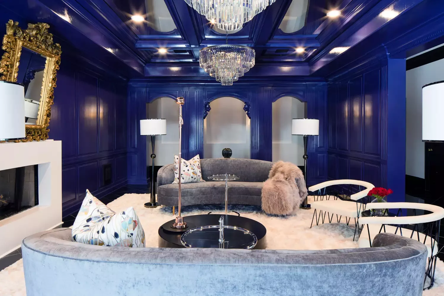47 Stunning Blue Living Room Ideas That Work With Any Design Style 23 Electric Blue Living Room
