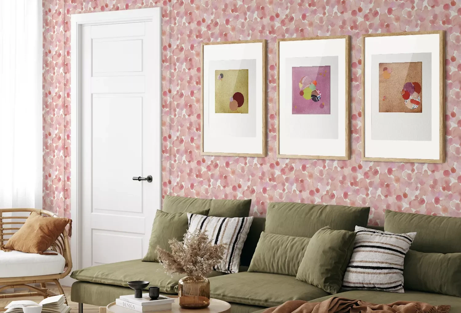 35 Stunning Living Room Wallpaper Ideas to Transform Your Space 28 Elevated Dots