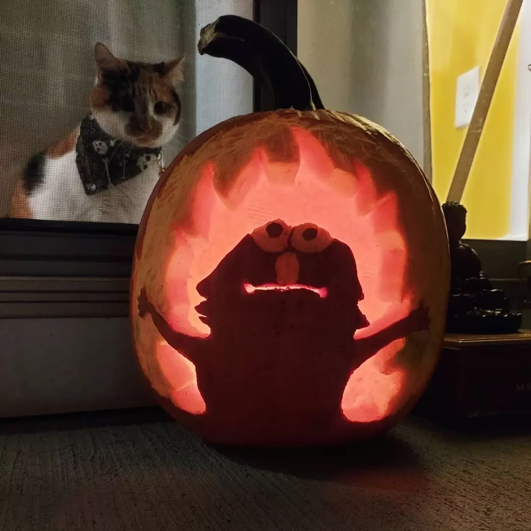 77 Creative Pumpkin Carving Ideas That'll Transform Your Fall Decorating Game 60 Elmo Pumpkin