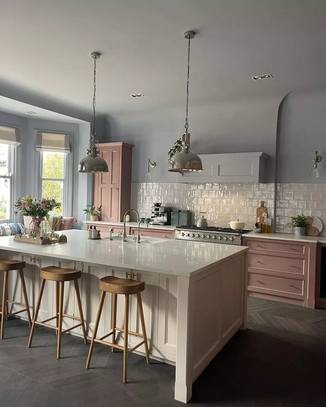 30 Stunning Pink Kitchen Designs That Show Why Pink Is the Ultimate Neutral 2 Embellish With Silver Accents