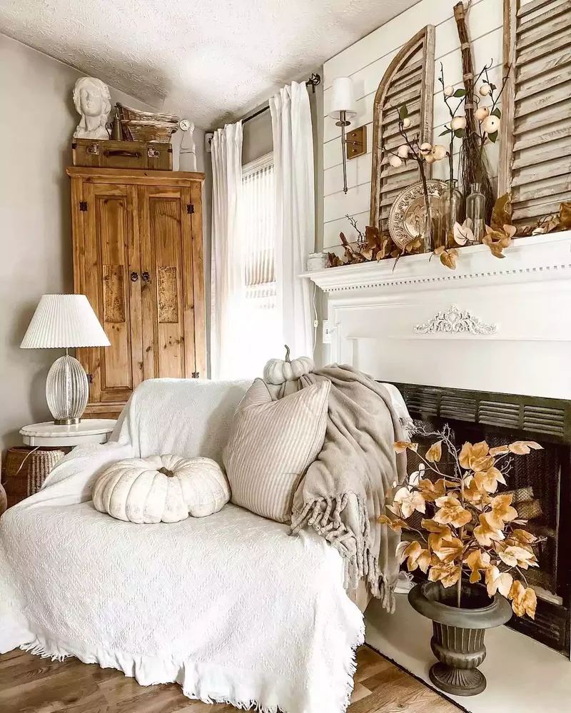 34 Farmhouse Mantle Decor Ideas to Transform Your Space 19 Embrace All Things Fall