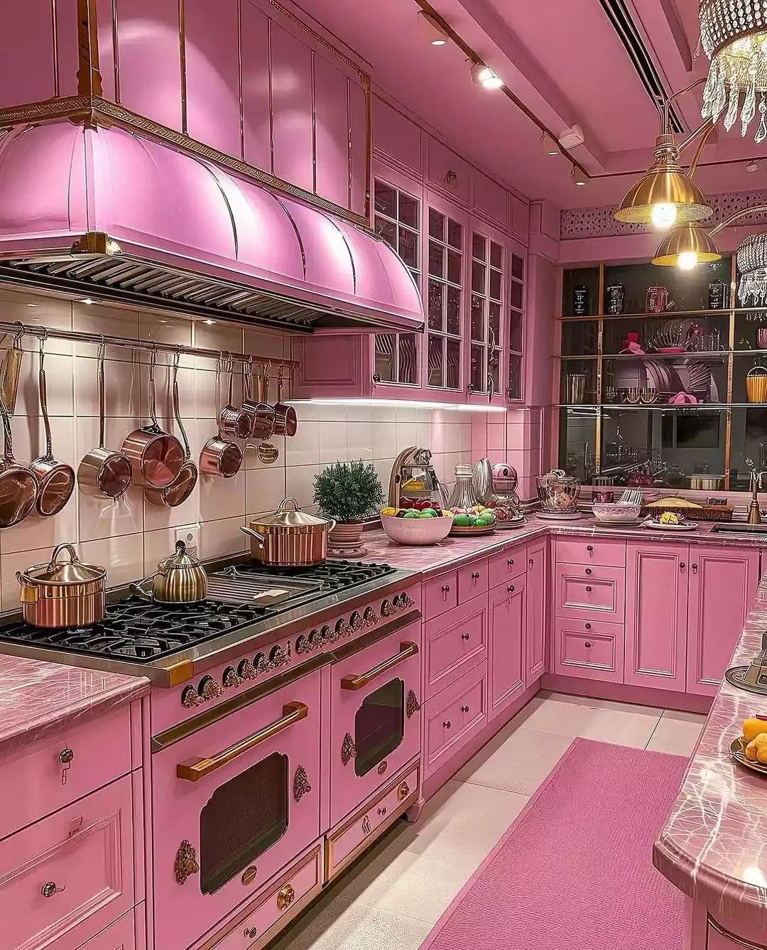 30 Stunning Pink Kitchen Designs That Show Why Pink Is the Ultimate Neutral 29 Embrace Barbiecore