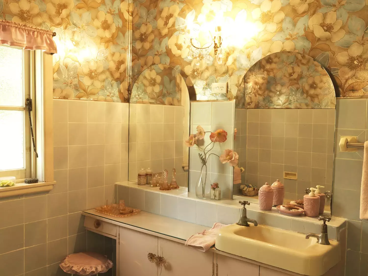 20 Vintage-Inspired Bathroom Designs That Bring Timeless Character to Your Home 9 Embrace Granny Chic