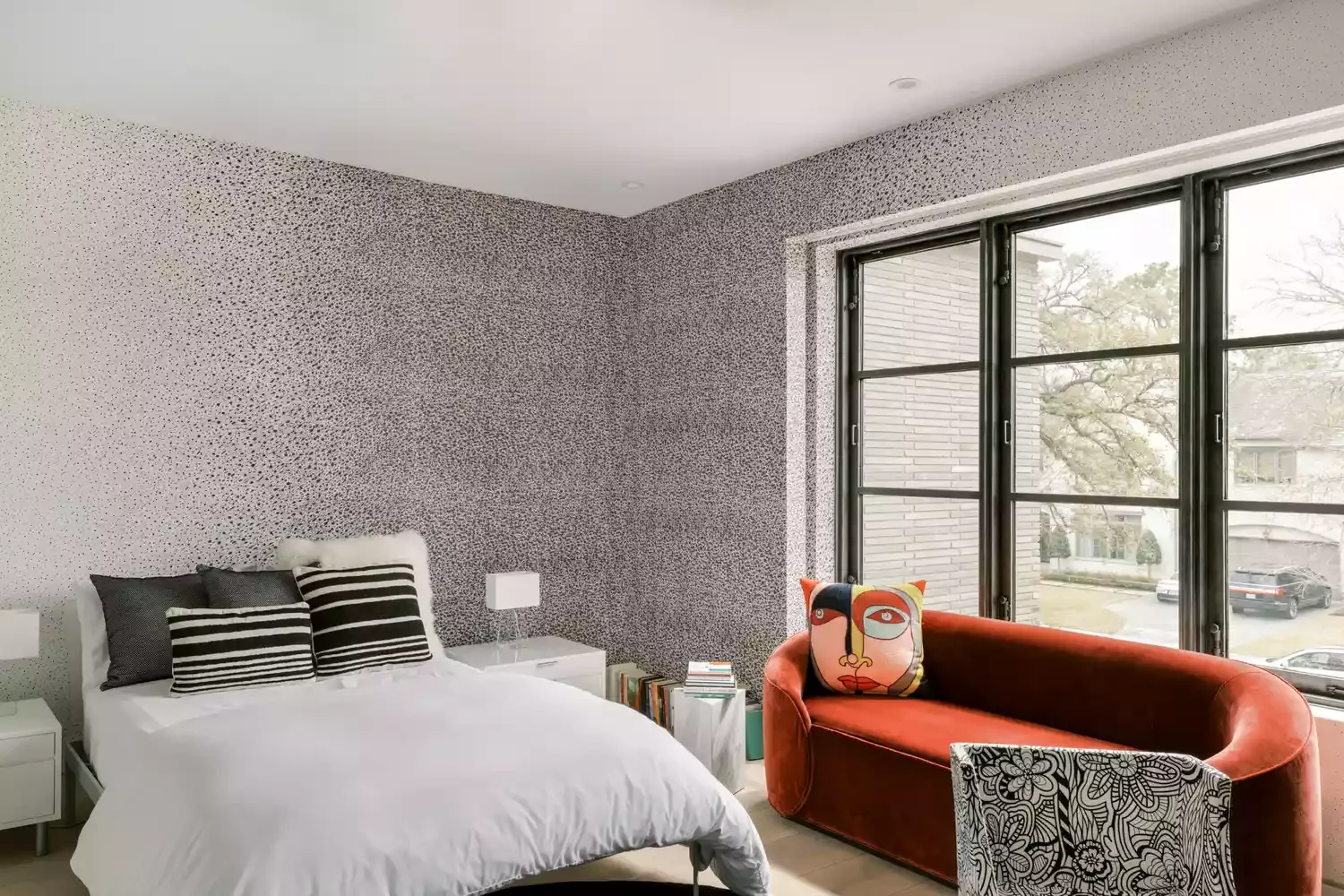 32 Stunning Black and White Bedroom Ideas That Will Transform Your Space 4 Embrace Polka Dots