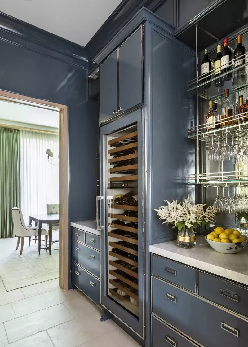 43 Butler's Pantry Ideas That Transform Your Kitchen Storage Into Stylish Function Embrace Shiny Finishes