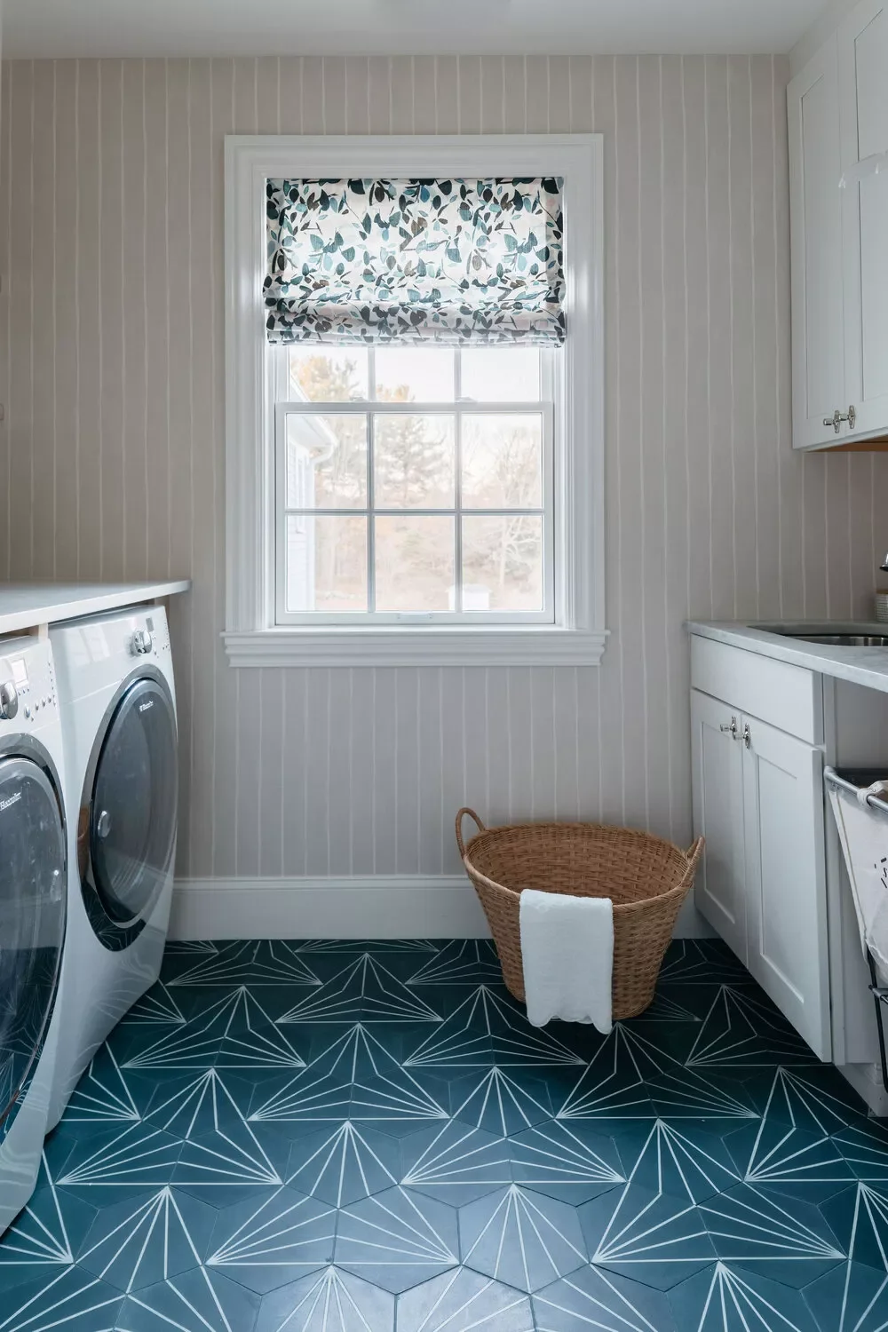 57 Creative Laundry Room Ideas That'll Make You Actually Enjoy Doing Chores Embrace a Statement Floor