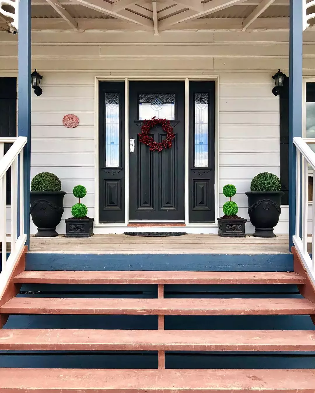 33 Stunning Black Front Door Ideas That Transform Your Home's Entrance Emulate This Farmhouse Facade