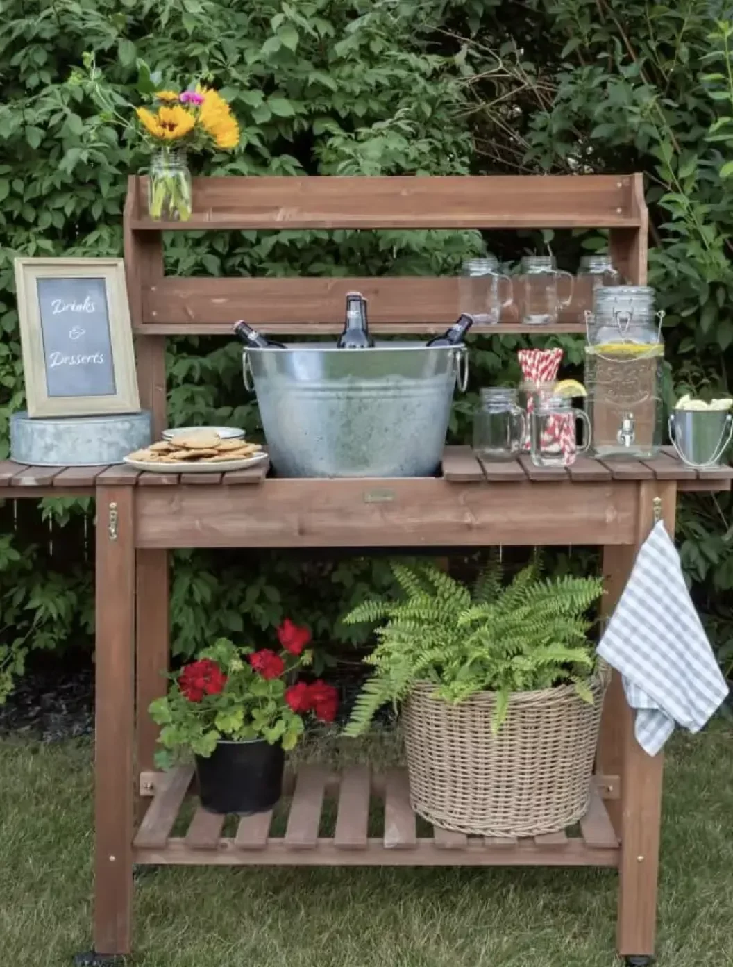 40 Budget-Friendly DIY Backyard Projects to Create Your Dream Outdoor Space Entertain Using Your Planting Station as a Bar