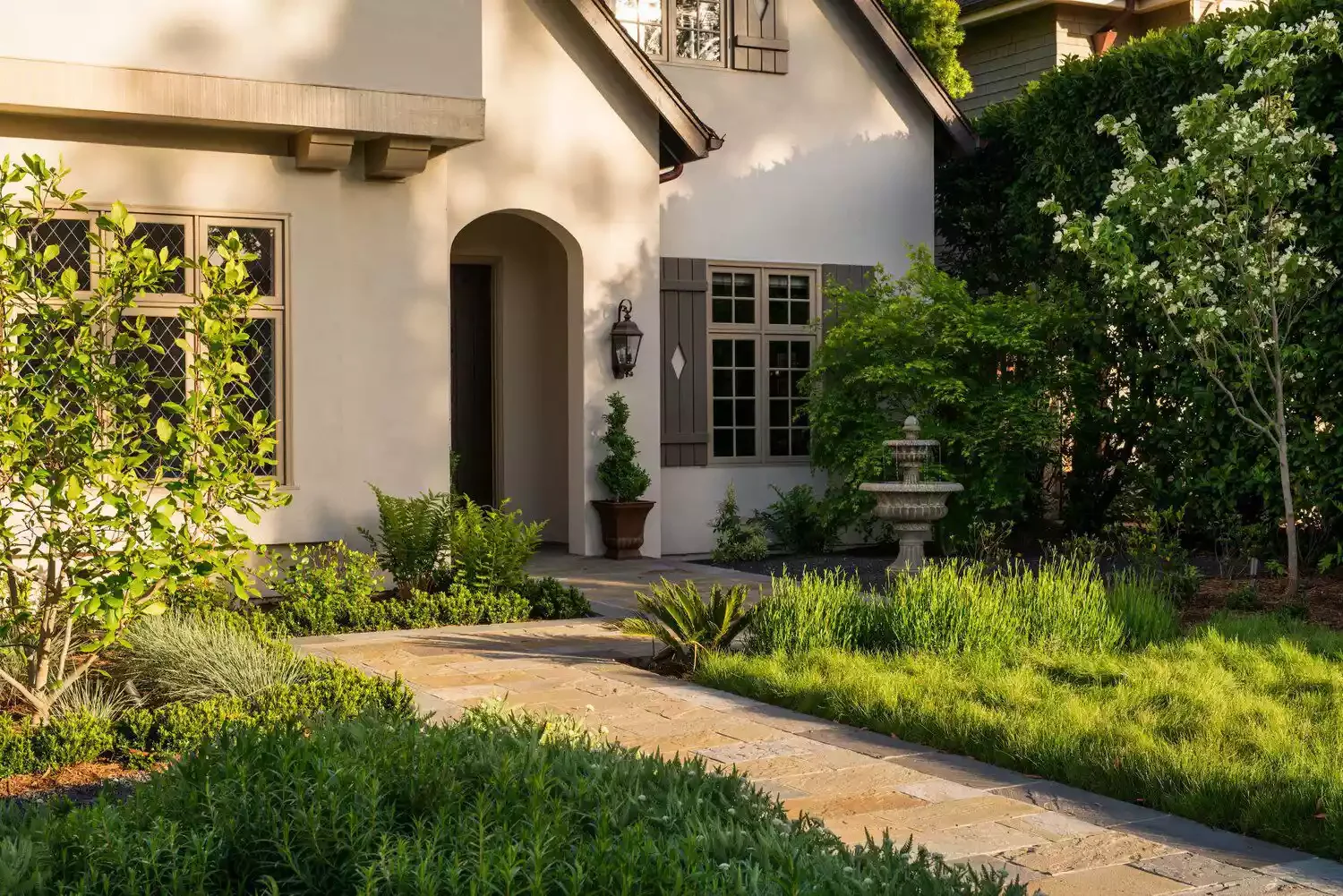 30 Front Walkway Ideas That Will Transform Your Home's First Impression European-Style Walkway