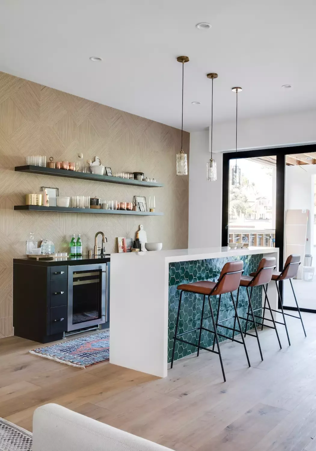41 Stylish Bar Shelf Ideas That Will Transform Your Home Bar 4 Extra-Wide Bar Shelf